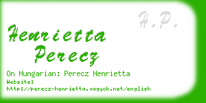 henrietta perecz business card